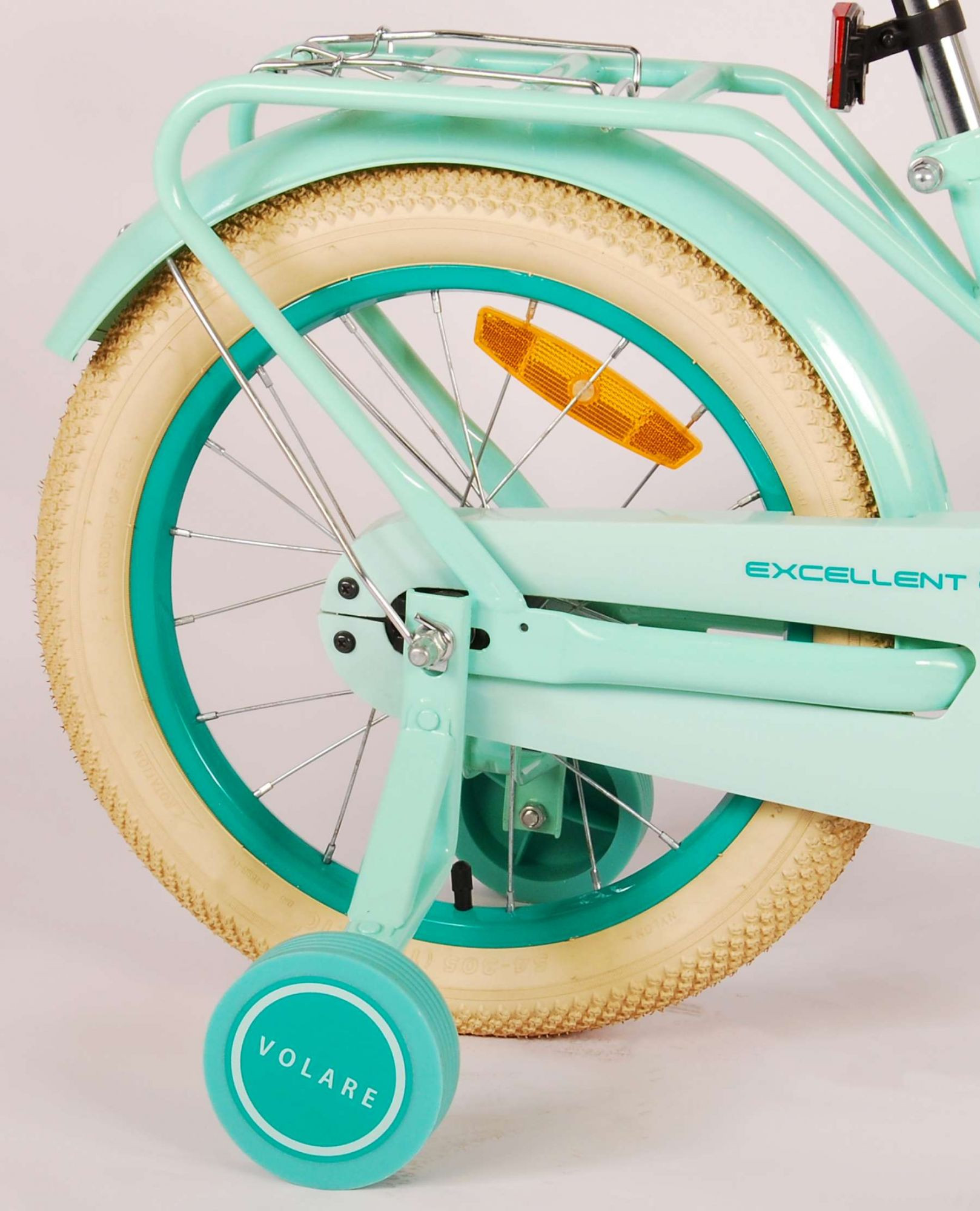 Volare Excellent Kinderfiets - 16 inch - Groen - met Voordrager - 95% afgemonteerd