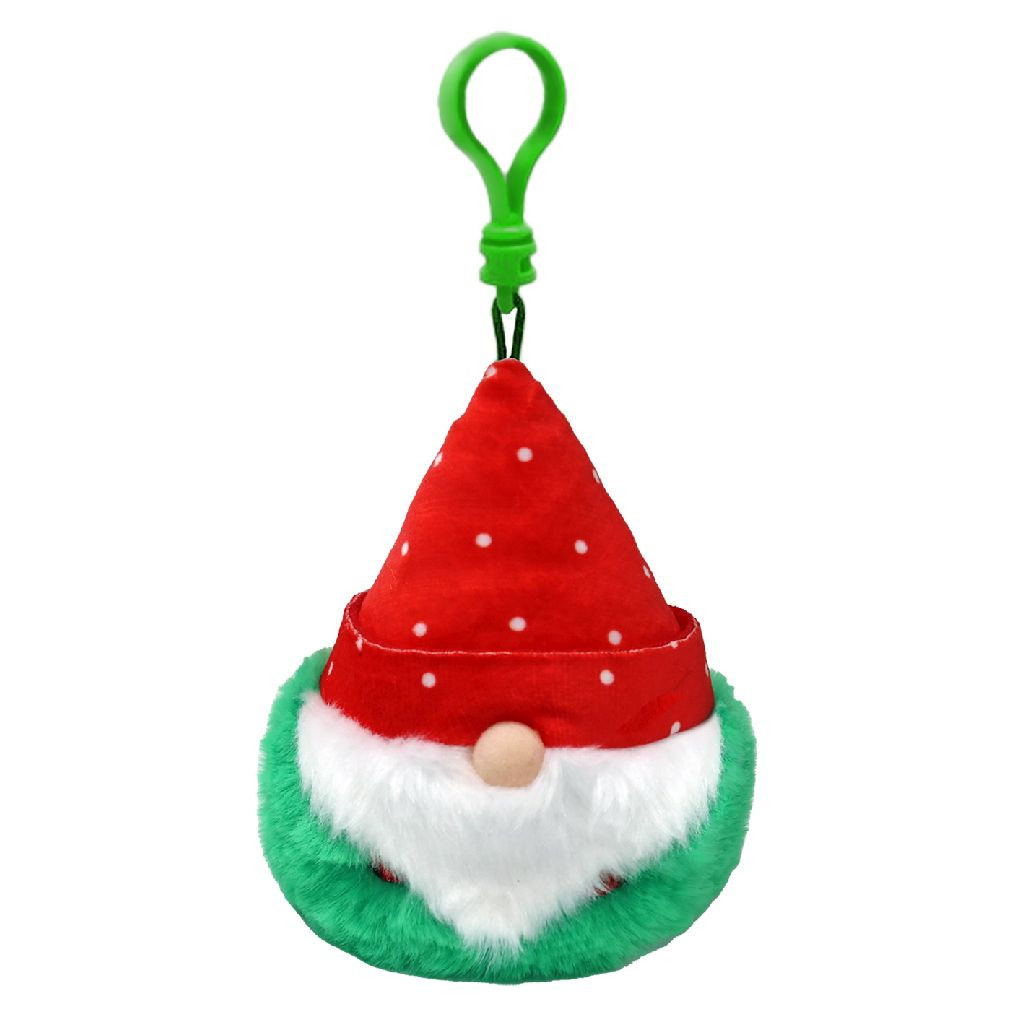 Ty Beanie Boo's Christmas Gnome Topsy - Sleutelhanger - 7 cm
