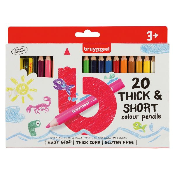 Bruynzeel Kleurpotloden Thick Short 20 Stuks
