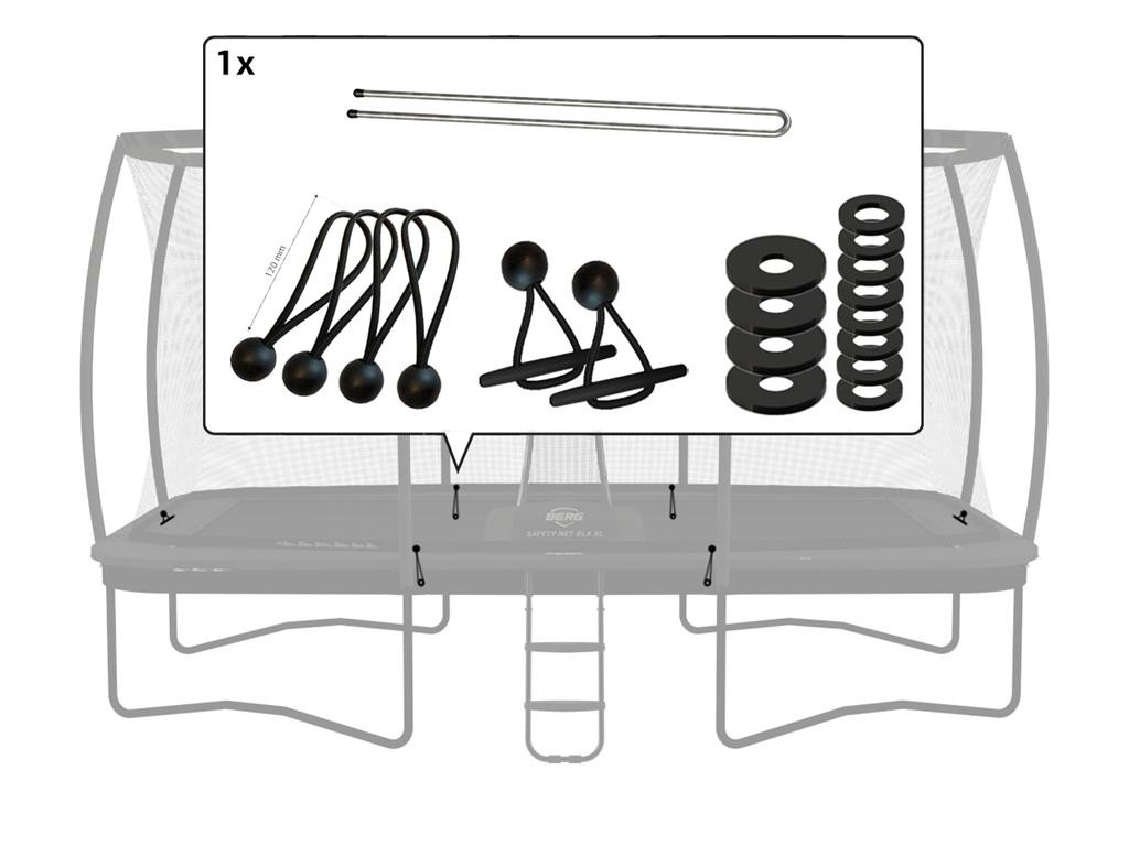 BERG Trampoline Veiligheidsnet Onderdeel - Ultim Safety Net DLX XL - Bevestigingsmiddelen 410 & 500