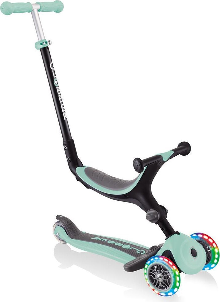 Globber Go Up Foldable Plus Lights 3-in-1 Scooter - Step - Mint