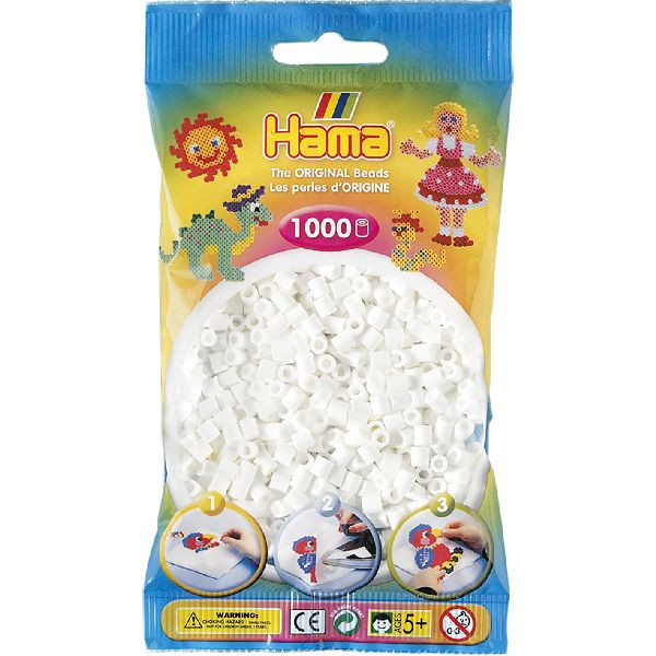 Hama Strijkkralen1000 stuks Beads Wit