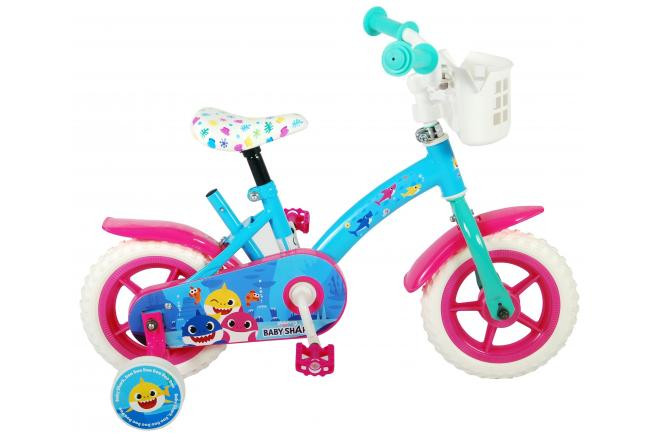 Ocean Kinderfiets - 10 Inch - Roze/Blauw - Doortrapper