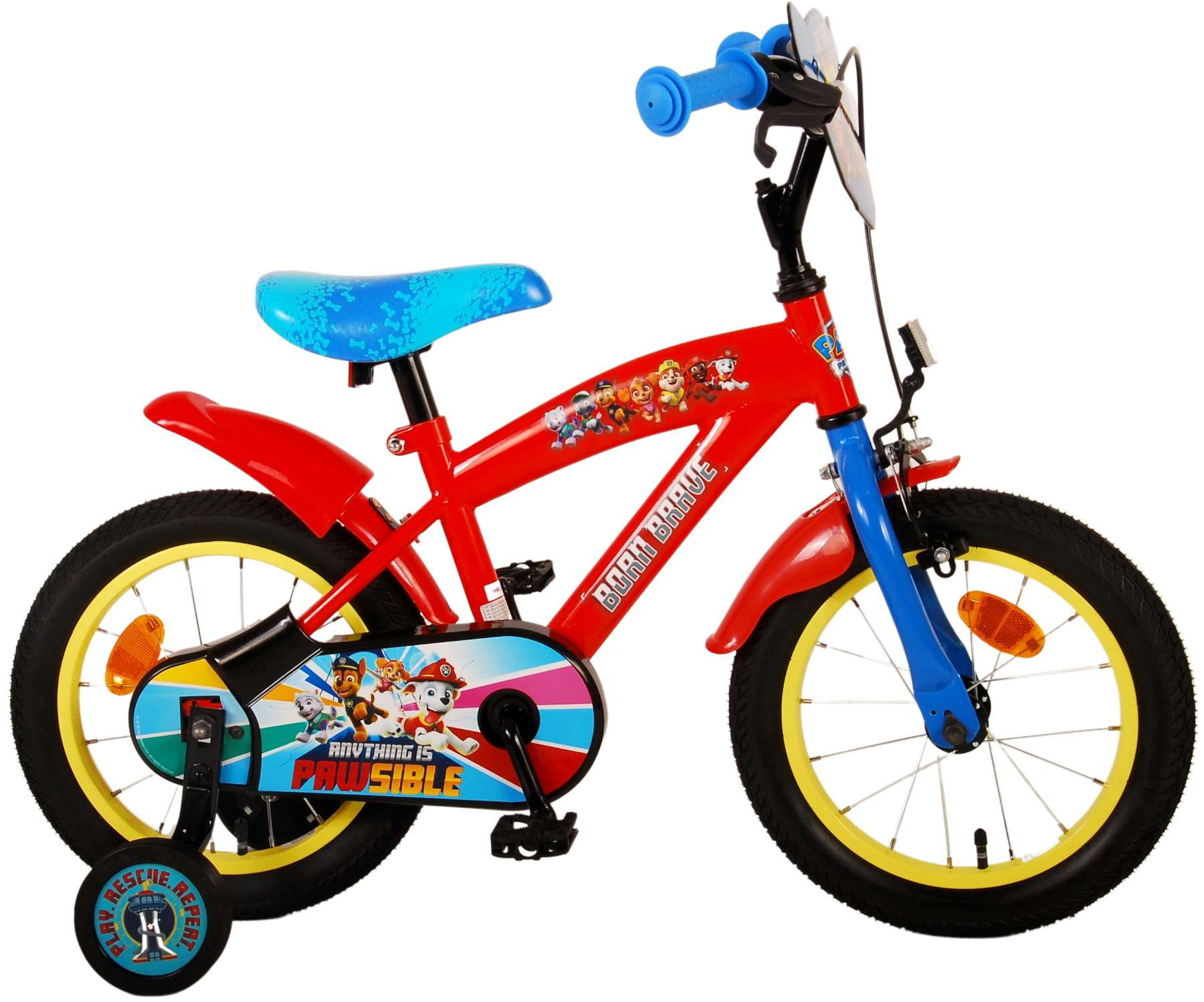 PAW Patrol Kinderfiets - 14 Inch - Rood/Blauw