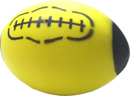 Soft Rugby Bal - Geel - 24 cm