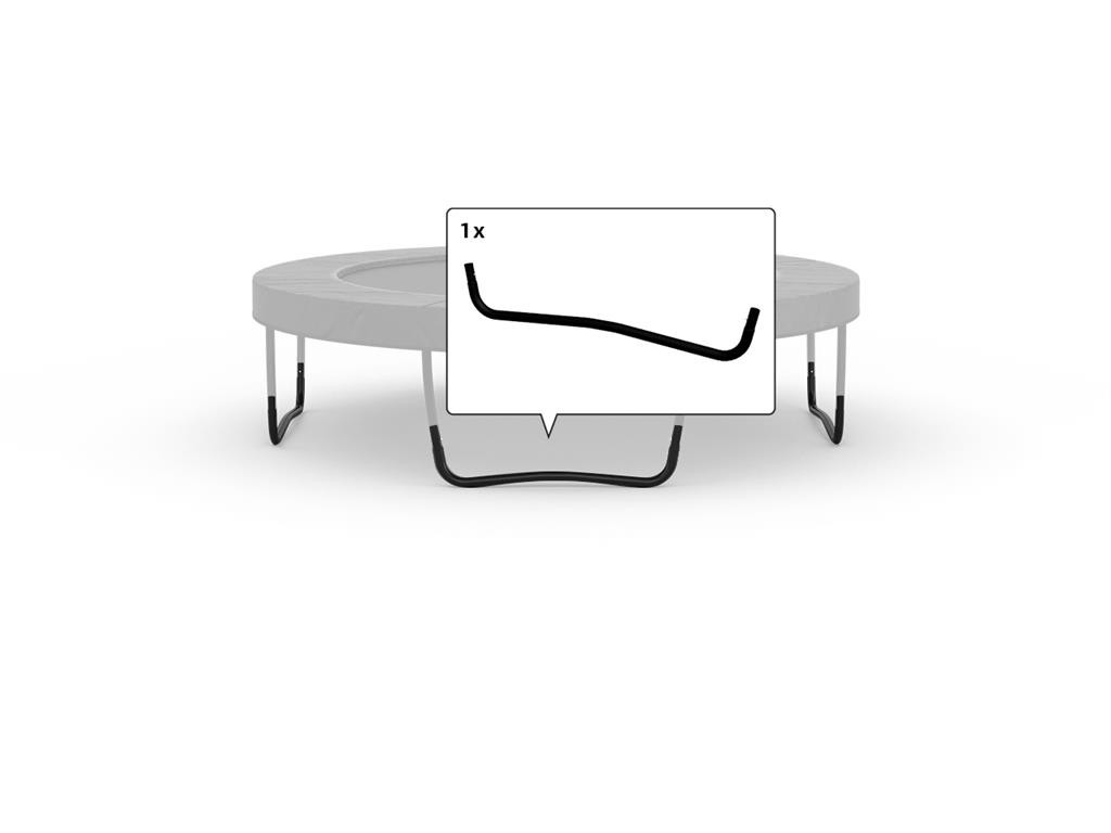 BERG Trampoline Frame Onderdeel - Champion / Elite - W-poot - 380 cm (Gebogen,Zwart)