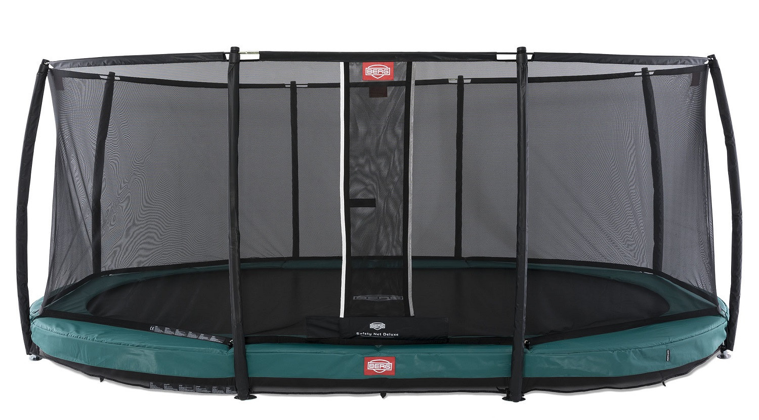 BERG Trampoline Grand Champion met Veiligheidsnet - Safetynet Deluxe - InGround - 520 x 350 cm - Groen