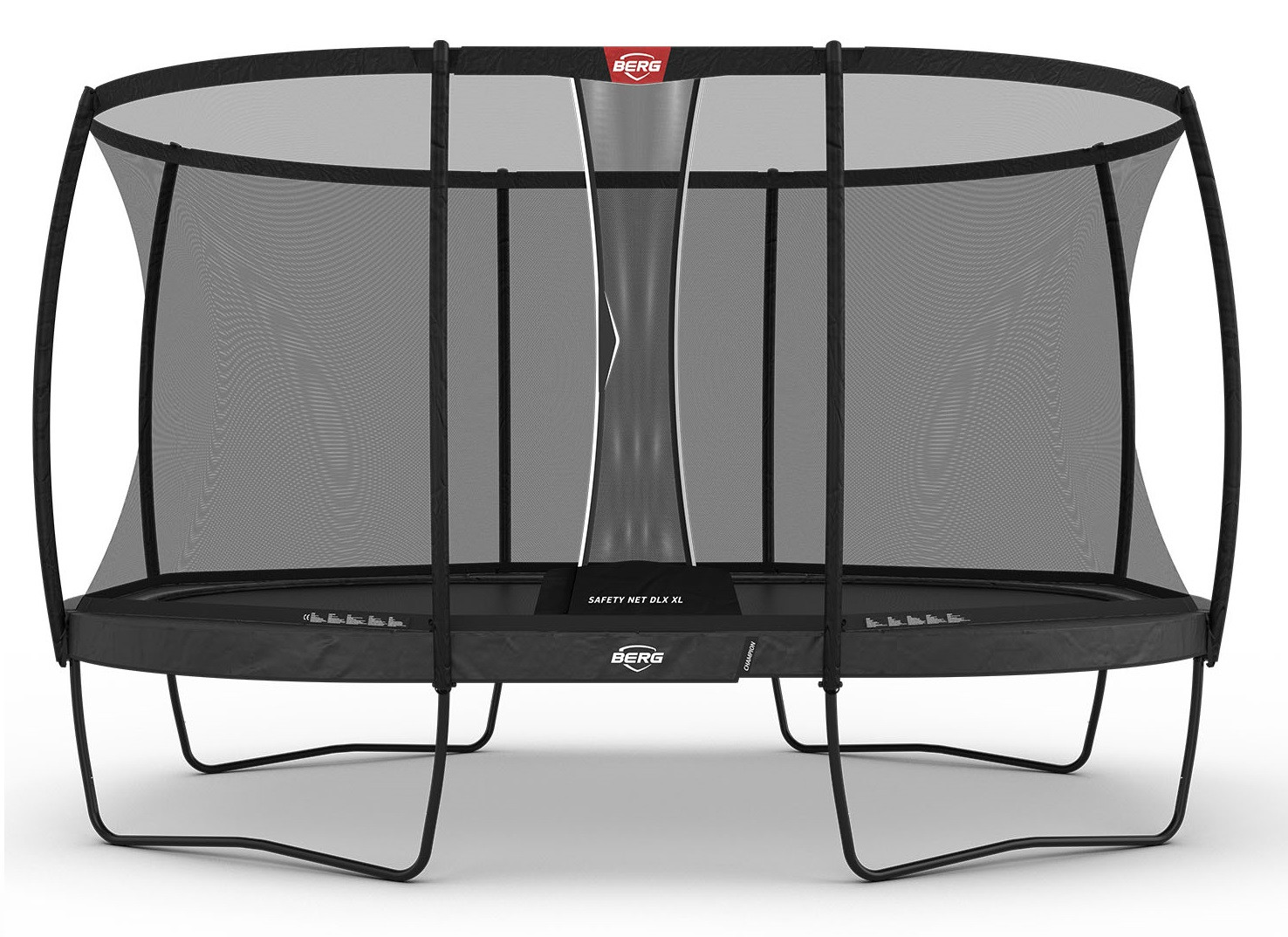 BERG Trampoline Grand Champion met Veiligheidsnet - Safetynet Deluxe XL -  Regular - 520 x 350 cm - Antraciet Grijs 