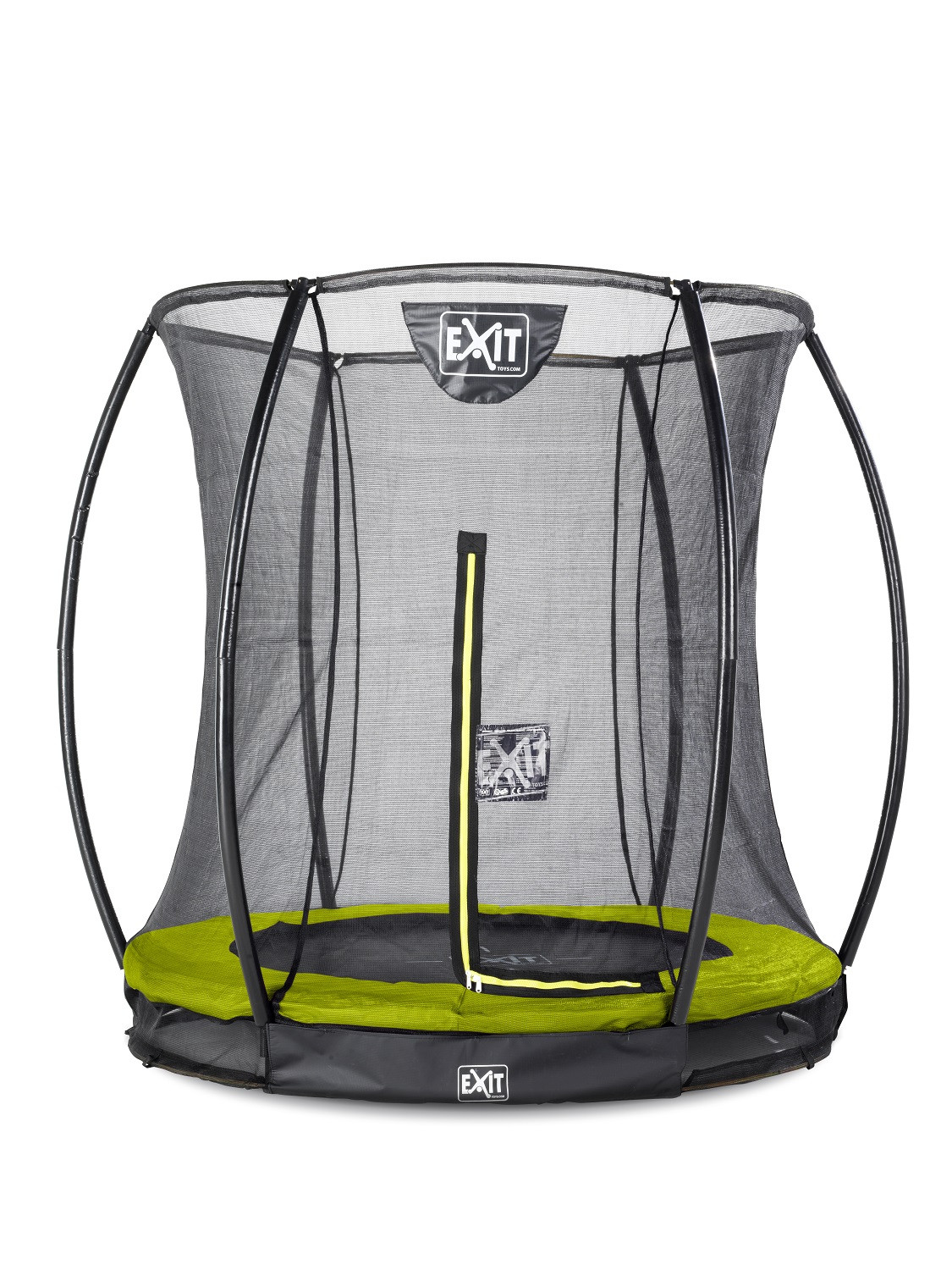 EXIT Silhouette Ground Trampoline 183 cm (6ft) met Veiligheidsnet - Lime