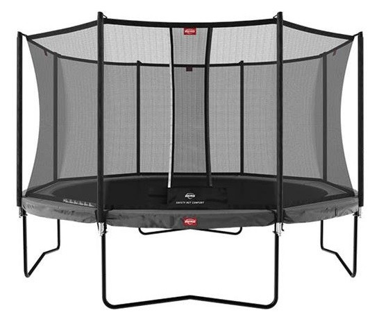 BERG Trampoline Champion met Veiligheidsnet - Safetynet Comfort - 430 cm - Antraciet Grijs