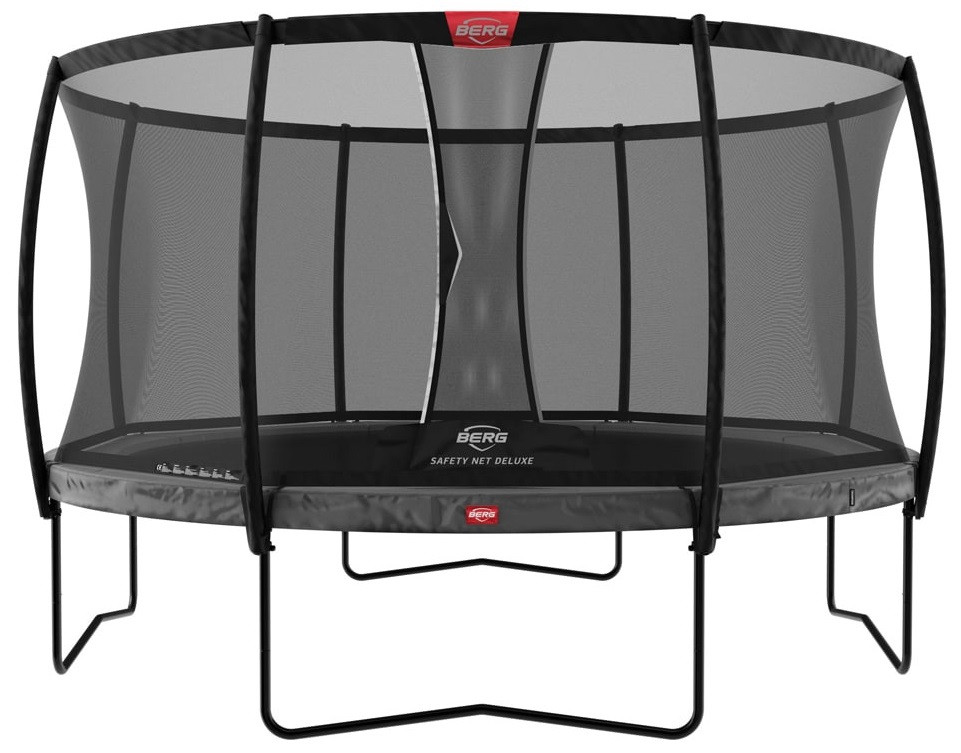 BERG Trampoline Champion met Veiligheidsnet - Safetynet Deluxe - 330 cm - Grijs