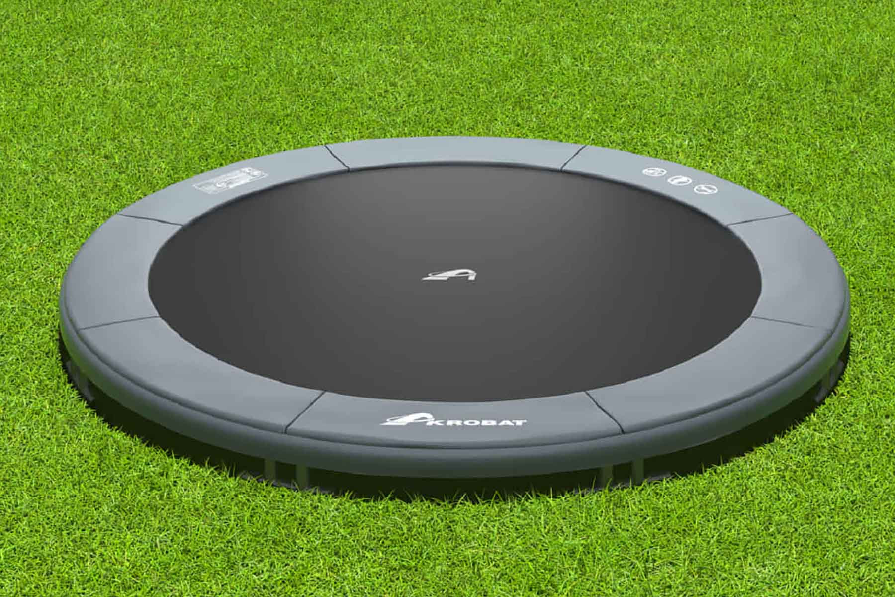 Akrobat Trampoline Orbit - Inground - 244 cm - Antraciet