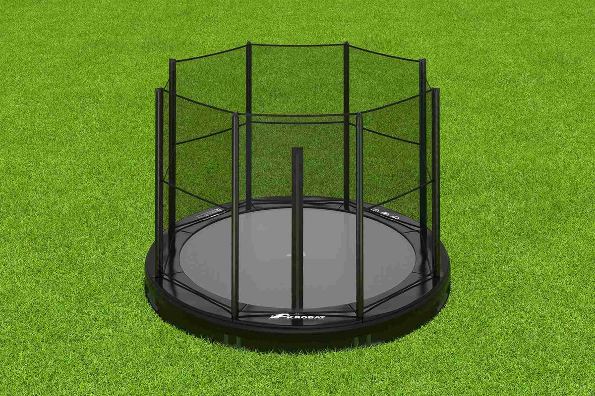 Akrobat Trampoline Primus met Veiligheidsnet - Inground - 365 cm - Zwart