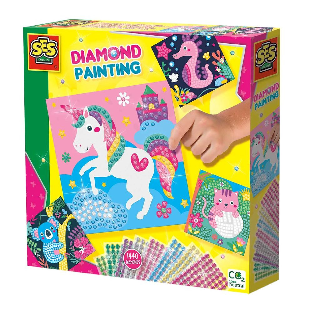 14701 SES Diamond Painting - Vrolijke Dieren