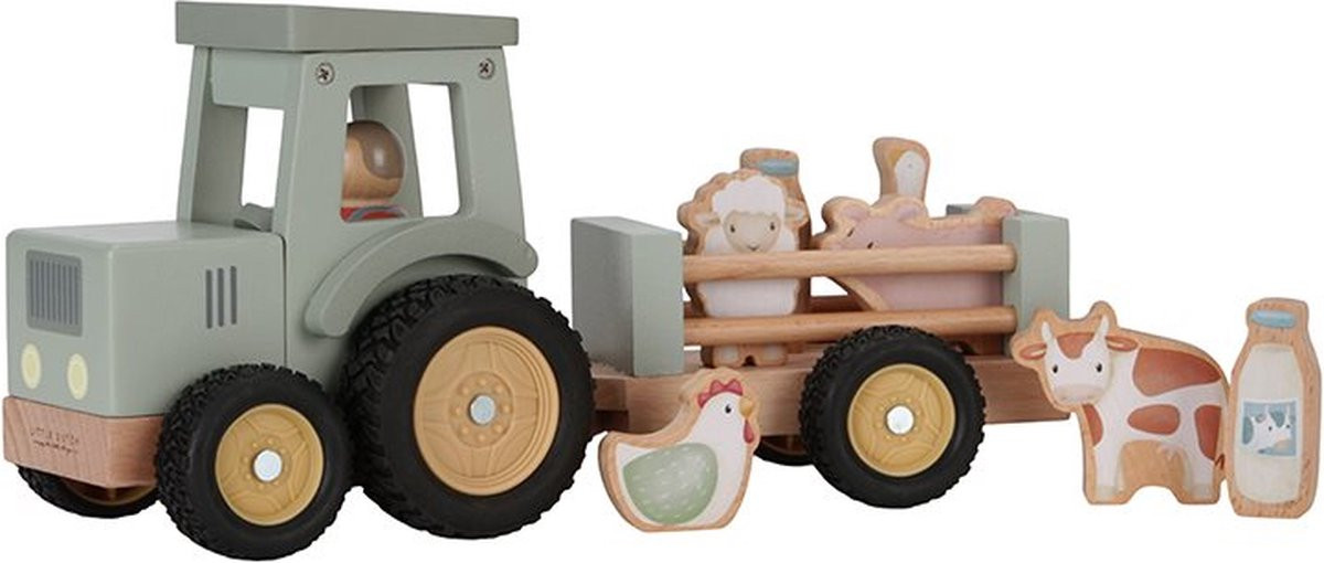 Little Dutch Little Farm Tractor met Trailer Fsc