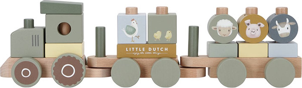 Little Dutch Little Farm Blokkentrein Fsc