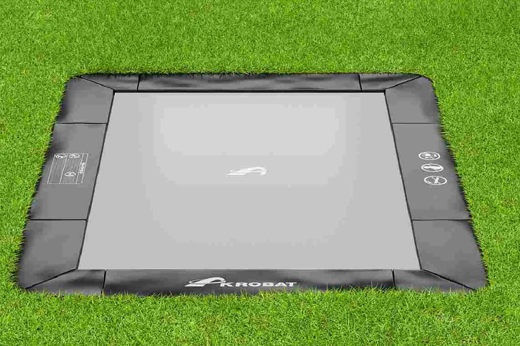 Akrobat Trampoline Primus Premium Flat To The Ground - 430 x 305 cm - Zwart