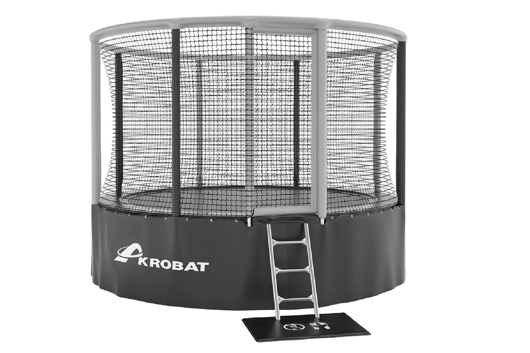 Akrobat Trampoline Gallus - Above - 365 cm - Rond - Grijs