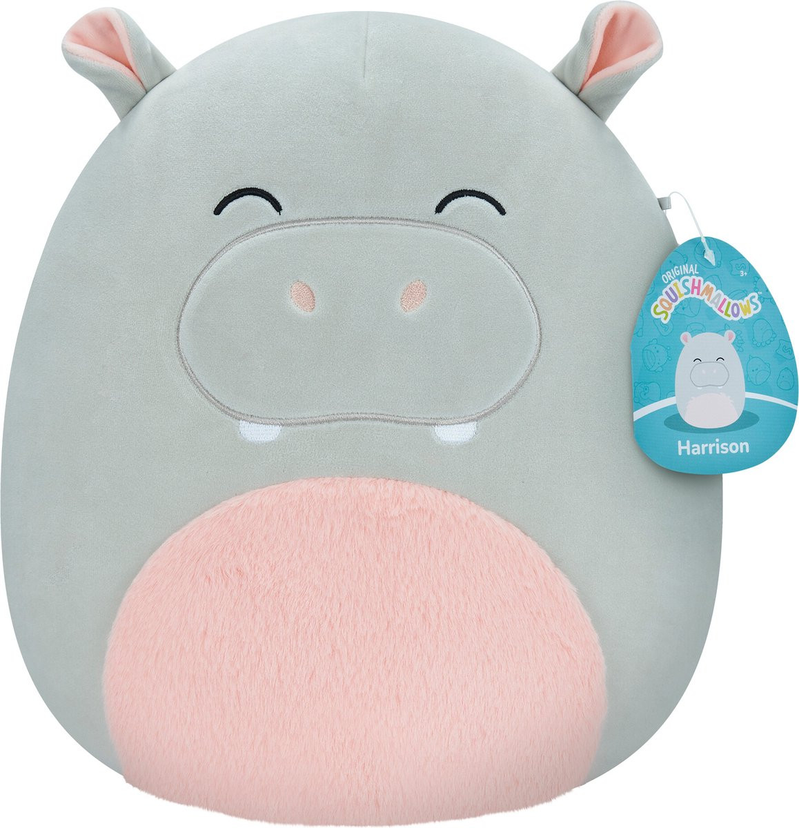 Squishmallows - Harrison the Grey Hippo - 30 cm - Knuffel