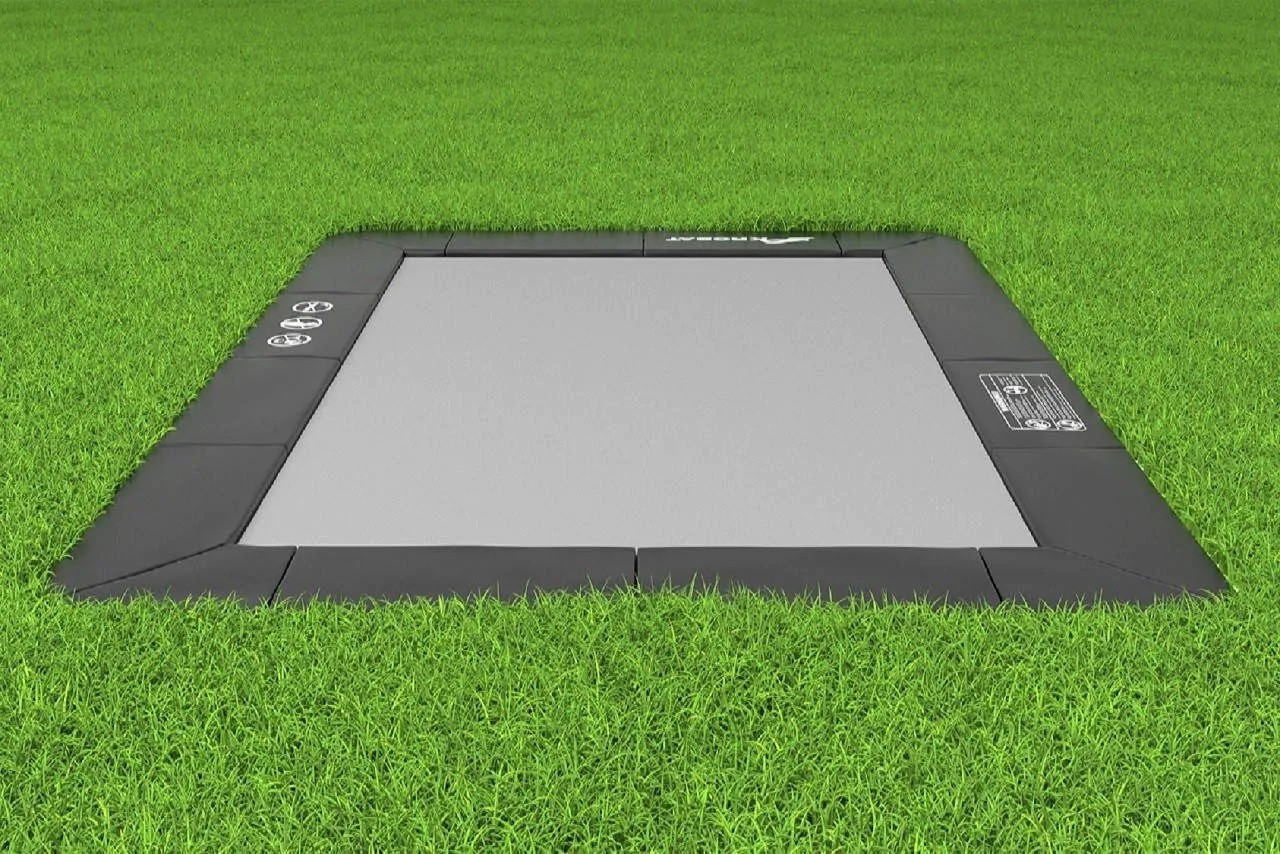 Akrobat Trampoline Primus Flat To The Ground - 380 x 250 cm - Zwart 