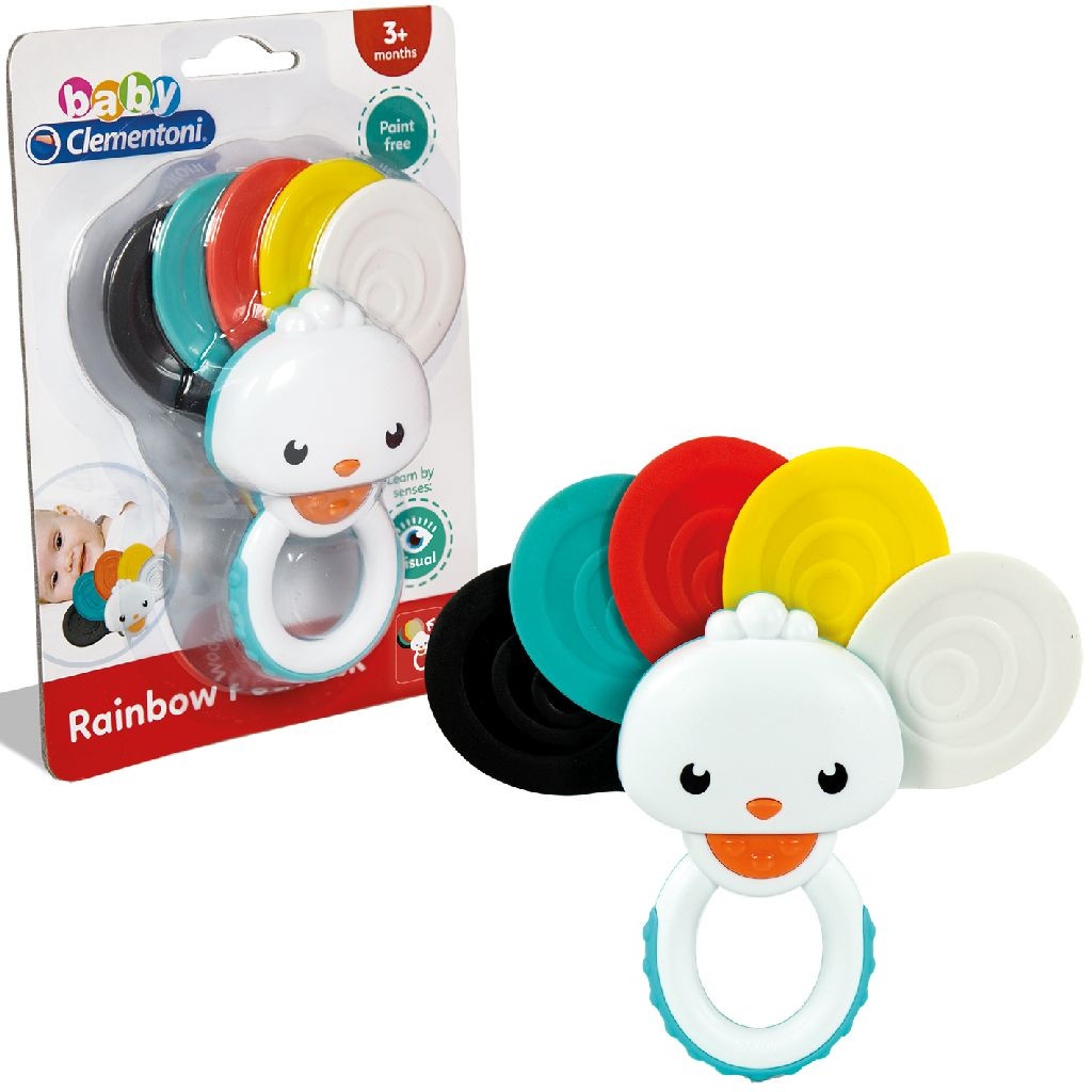 Clementoni Baby Rainbow Peacock - Rammelaar