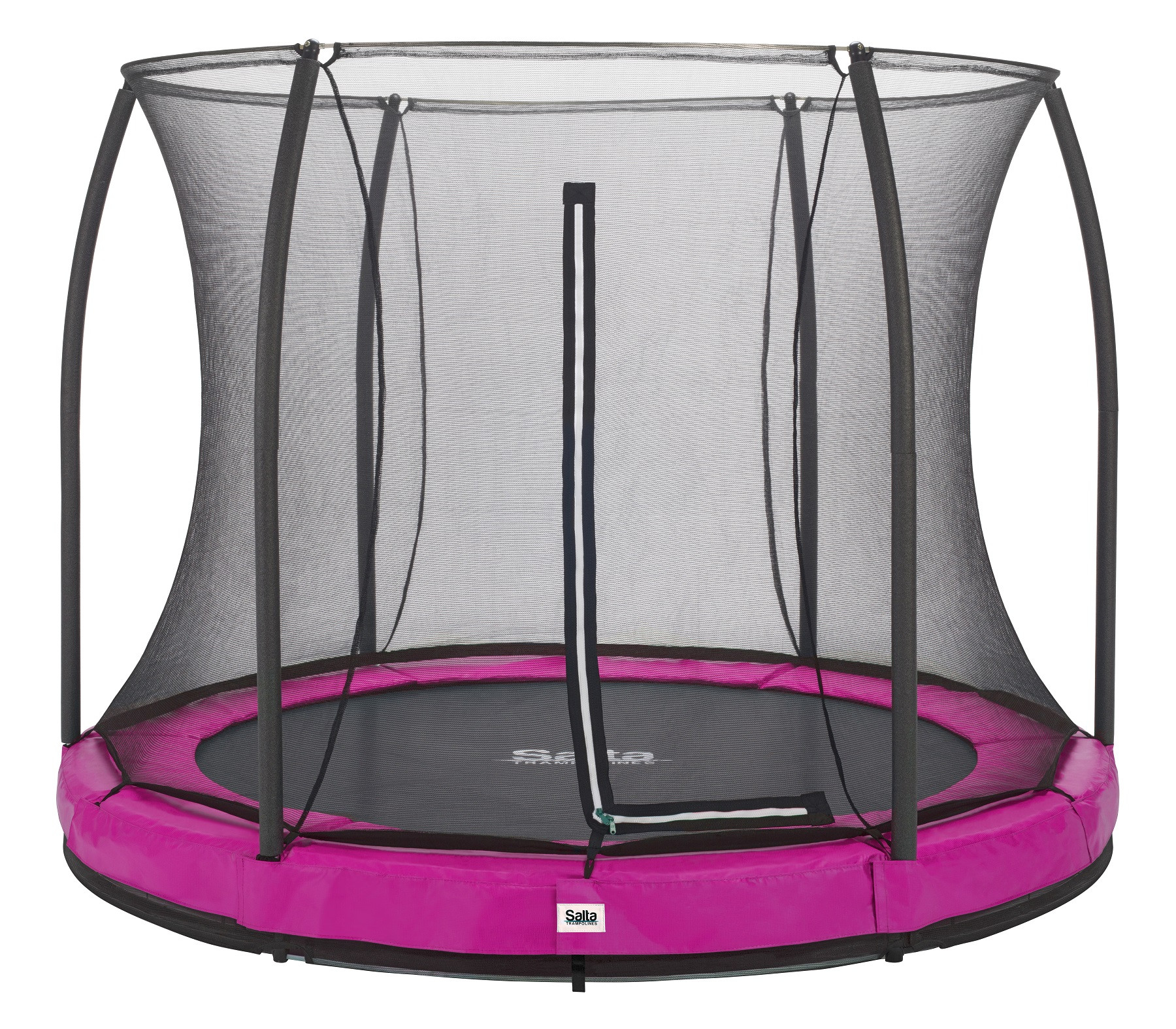 Salta Trampoline Comfort Edition Ground  251 cm met Veiligheidsnet - Roze