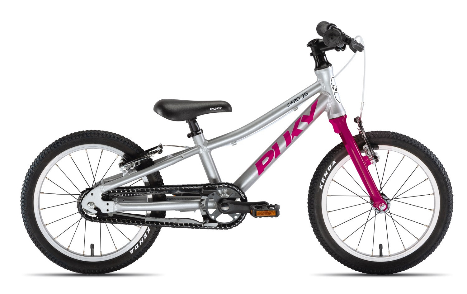 PUKY 4415 S-Pro 16-1 Alu - 16 Inch - Zilver / Berry - Kinderfiets