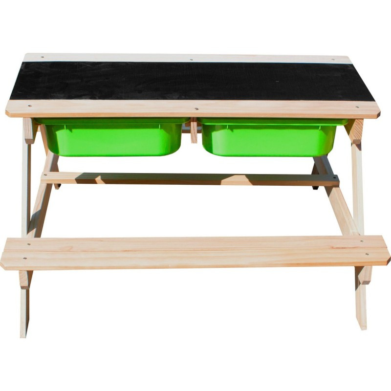 Dual Top Zand & Water Picknicktafel met Groene Bakken