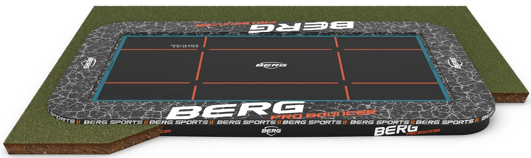 BERG Trampoline Ultim Pro Bouncer - FlatGround - 500 x 300 cm - Airflow PRO Springmat - TwinSpring PRO