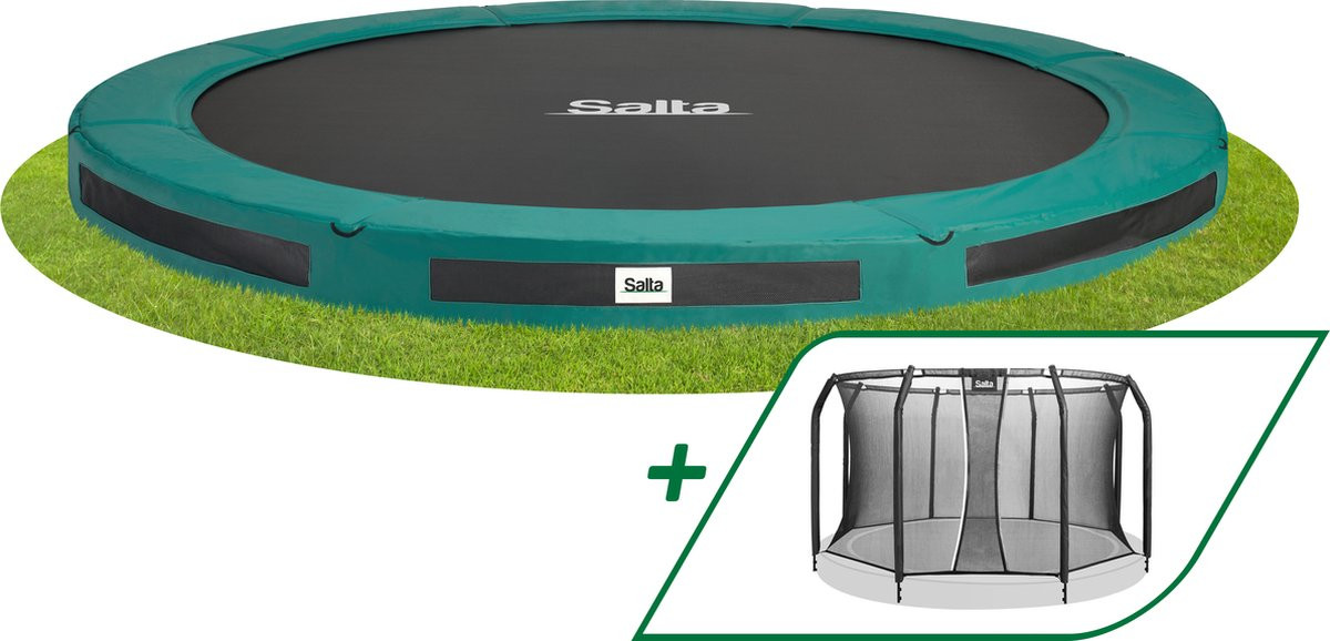 Salta Trampoline Premium Ground met Veiligheidsnet 366 cm - Groen