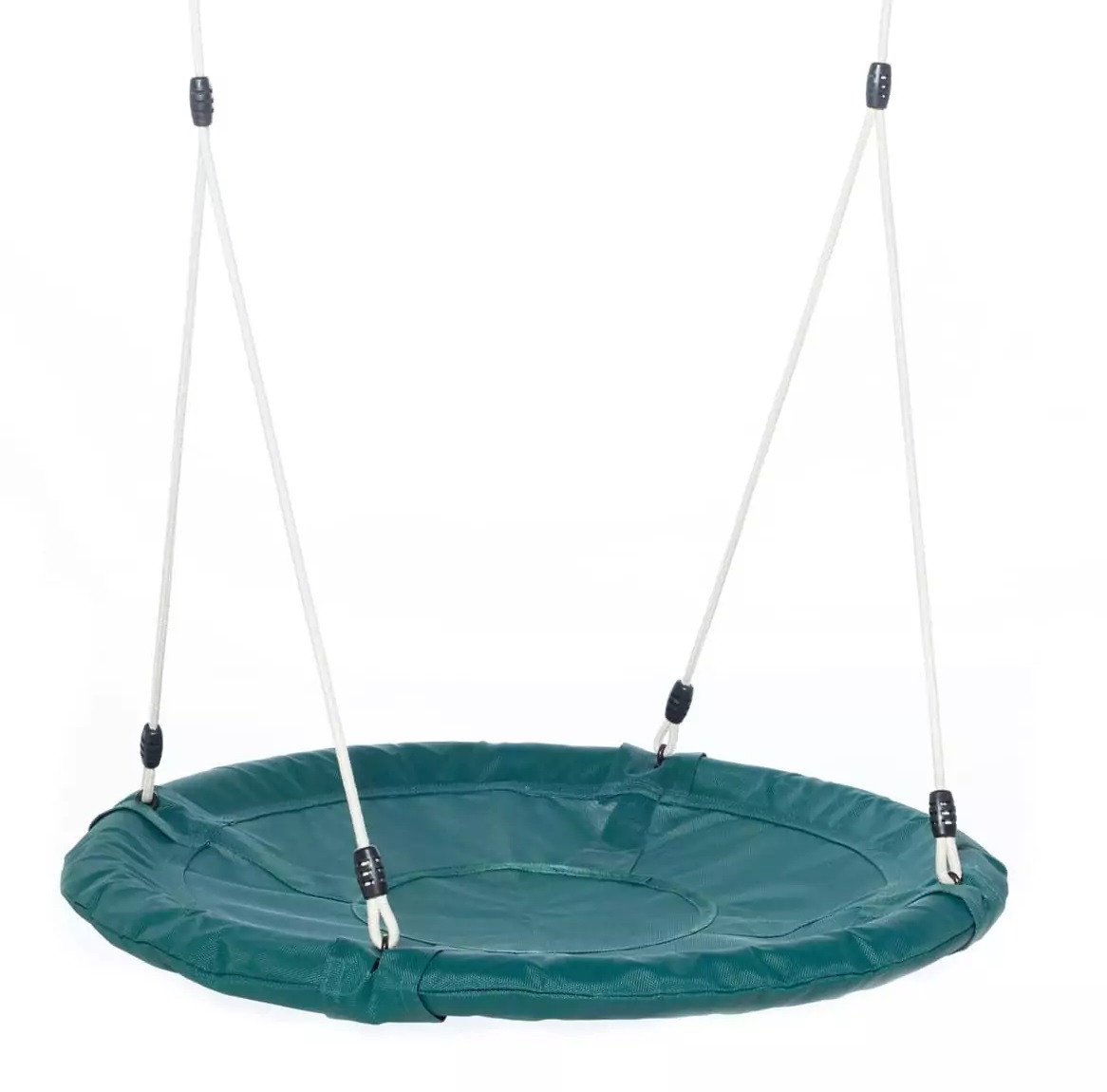 DICE Nestschommel - 100 cm - Kon Tiki - Groen met Beige Touw - Vogelnestschommel - Schommel Schotel