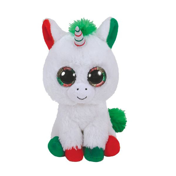 Ty Boo's Kerst Candy Unicorn - 15 cm