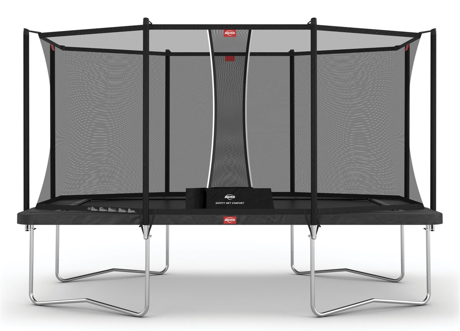 BERG Trampoline Ultim Favorit met Veiligheidsnet - Safetynet Comfort - 410 x 250 - Antraciet Grijs