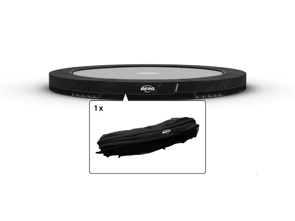 BERG Trampoline Beschermrand Champion - InGround - 380 cm - Zwart