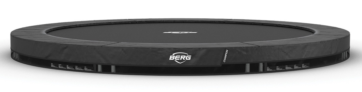BERG Trampoline Champion - InGround - Antraciet Grijs - 380 cm - AirFlow PRO - Twinspring