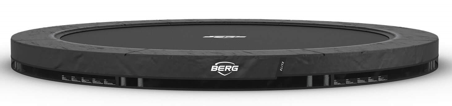 BERG Trampoline Elite - Inground - 380 cm - Antraciet Grijs - Airflow PRO - Twinspring