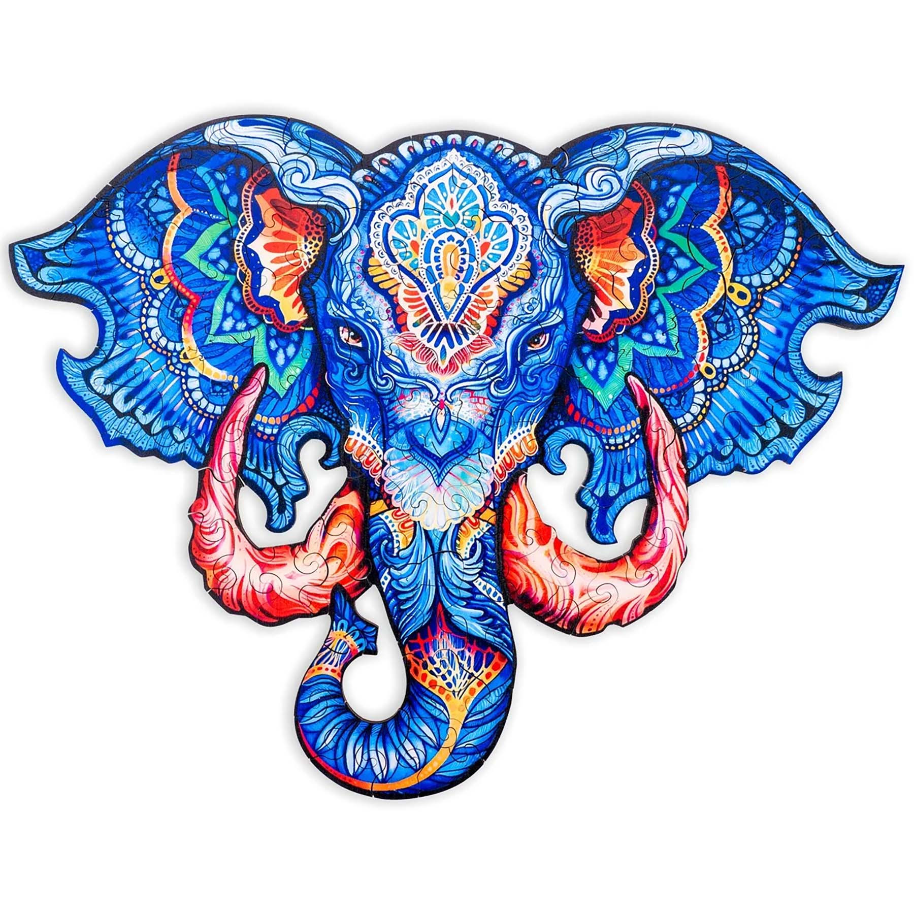 Dierenpuzzel Olifant (hoofd) - A4 - Hout