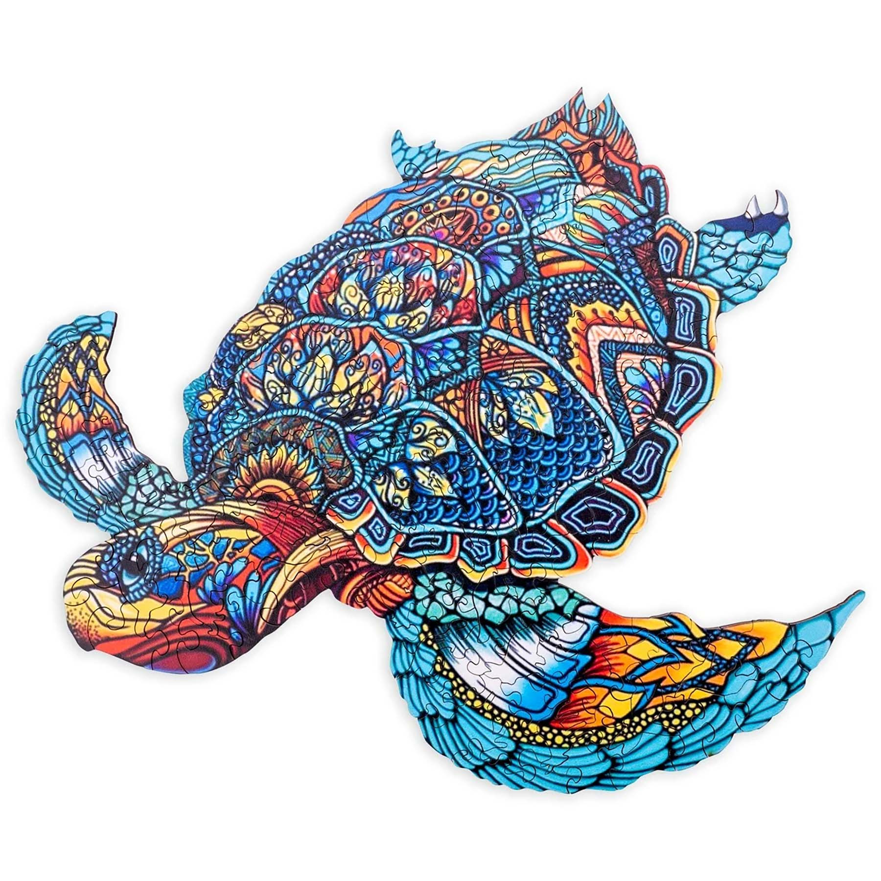Dierenpuzzel Schildpad - A4 - Hout