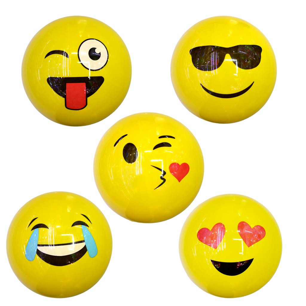 Emoticons Bal - 13 cm - Assortiment - Prijs per Stuk