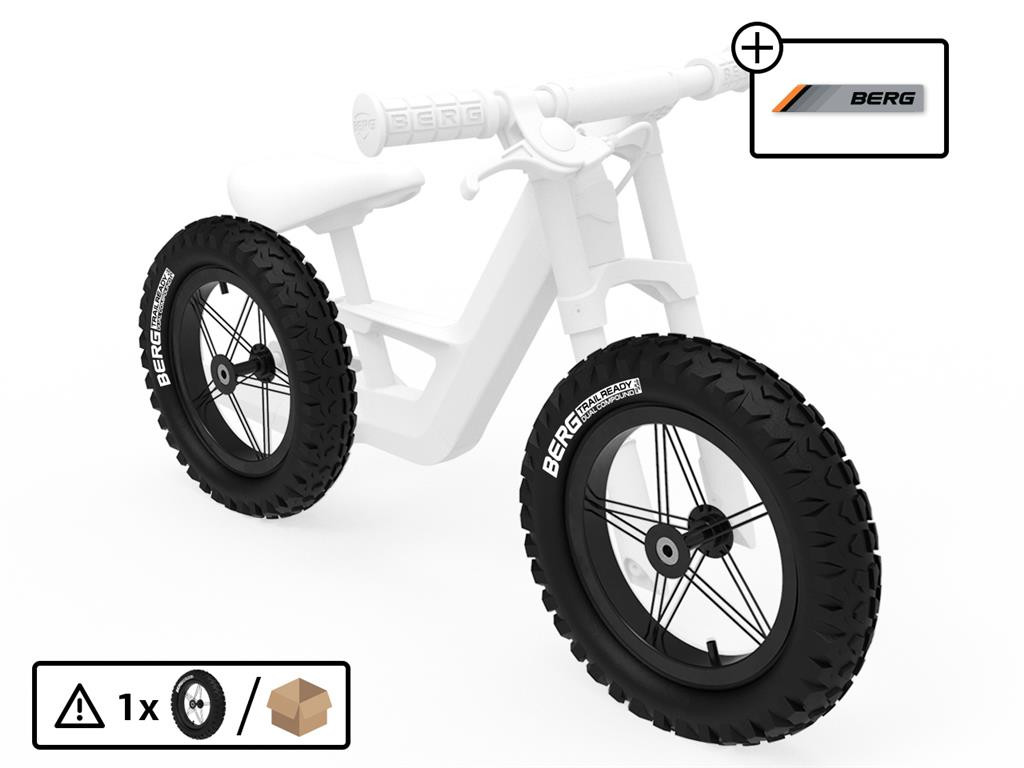 BERG Wiel All Terrain -  12 Inch - Zwart / Wit
