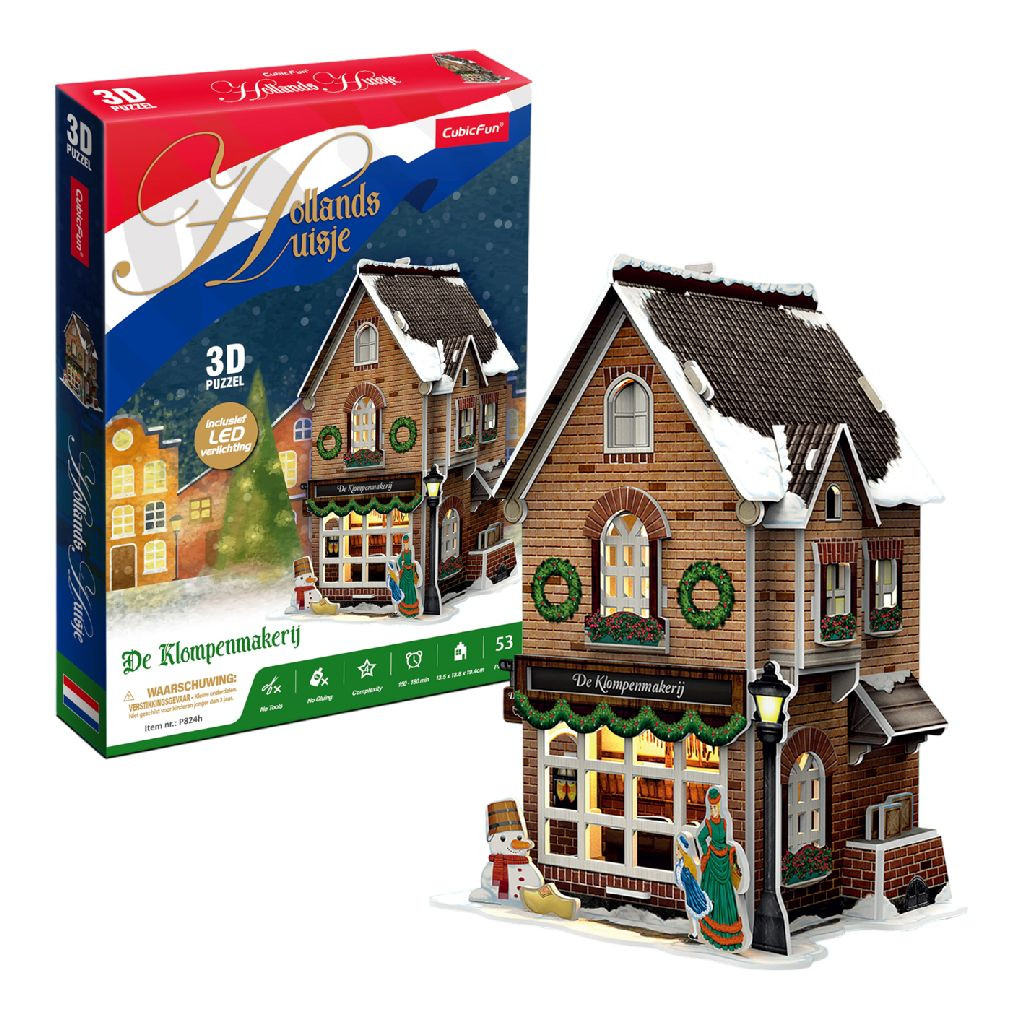 Cubic Fun Hollandse Klompenmakerij - 3D Puzzel - LED