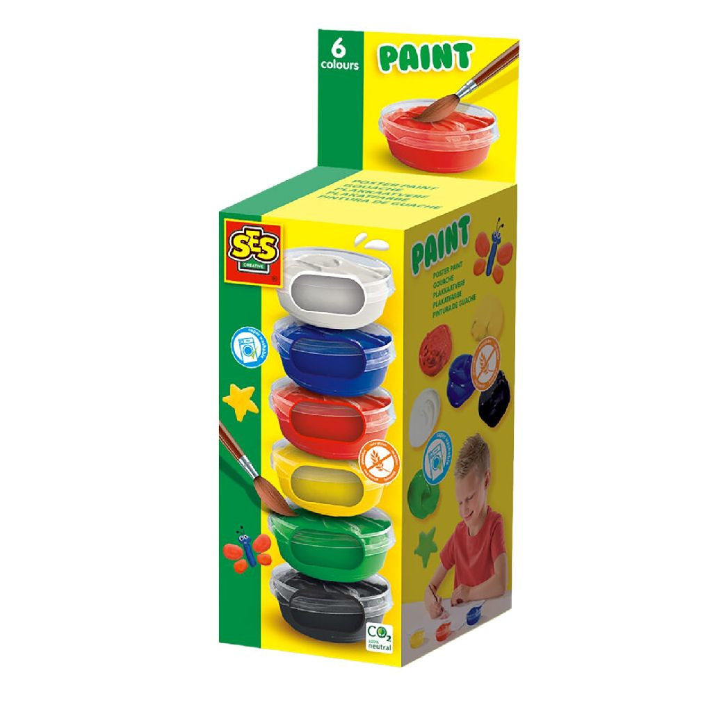 Ses 00381 Plakkaatverf - 6 x 45 ml