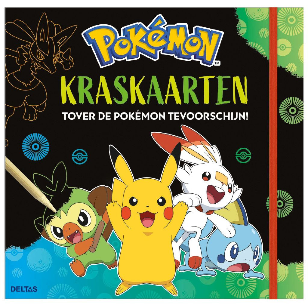Deltas Pokemon Kraskaarten - 8 stuks