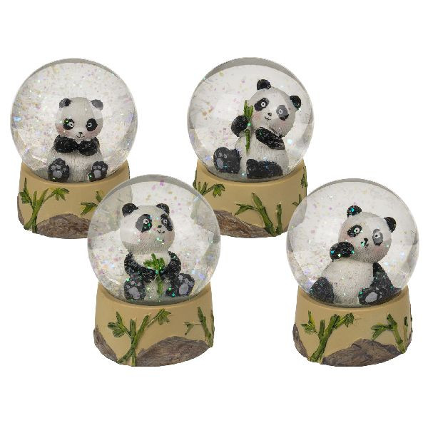  Panda Glitter Globe 8.5 Cm - Prijs per Stuk