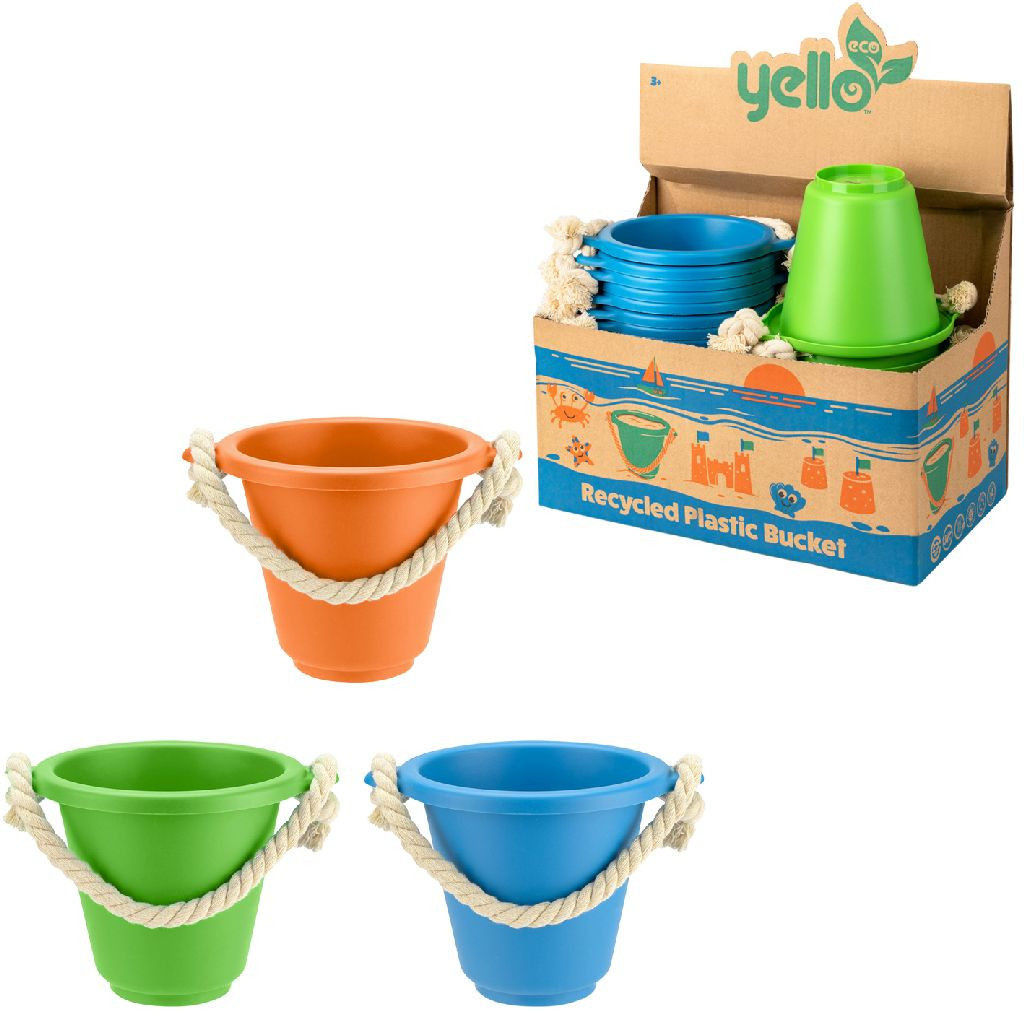 Yello Eco Recycled Plastic Strand Emmer - Assortiment - Prijs per Stuk