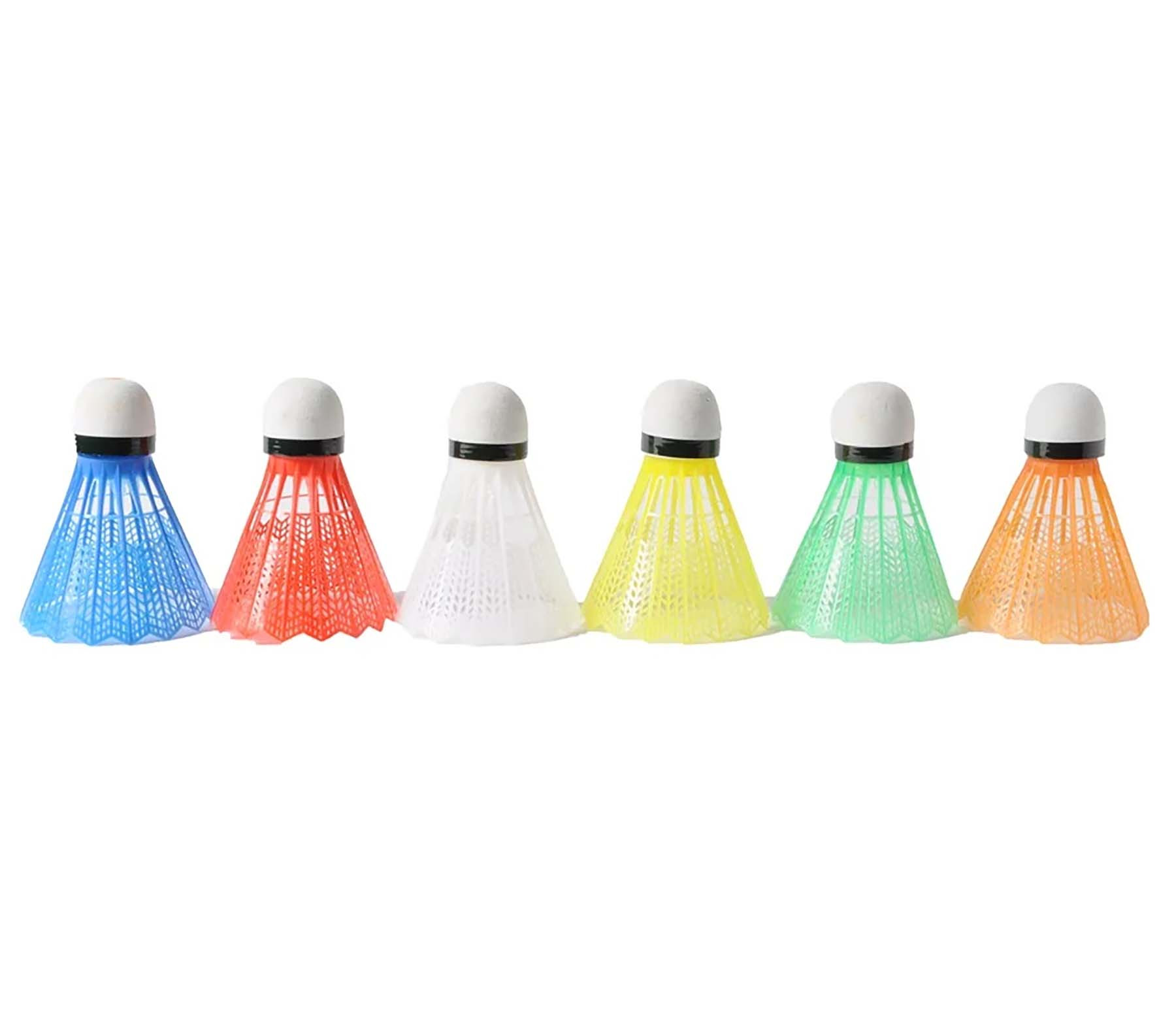 Shuttles in Koker - Plastic - 6 stuks - 4,5-5 gram - Neon