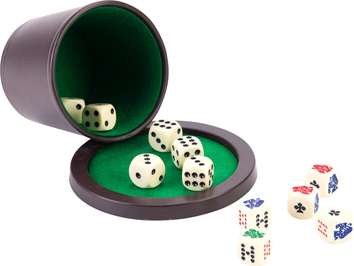 Pokerbeker - met Deksel en Dobbelstenen