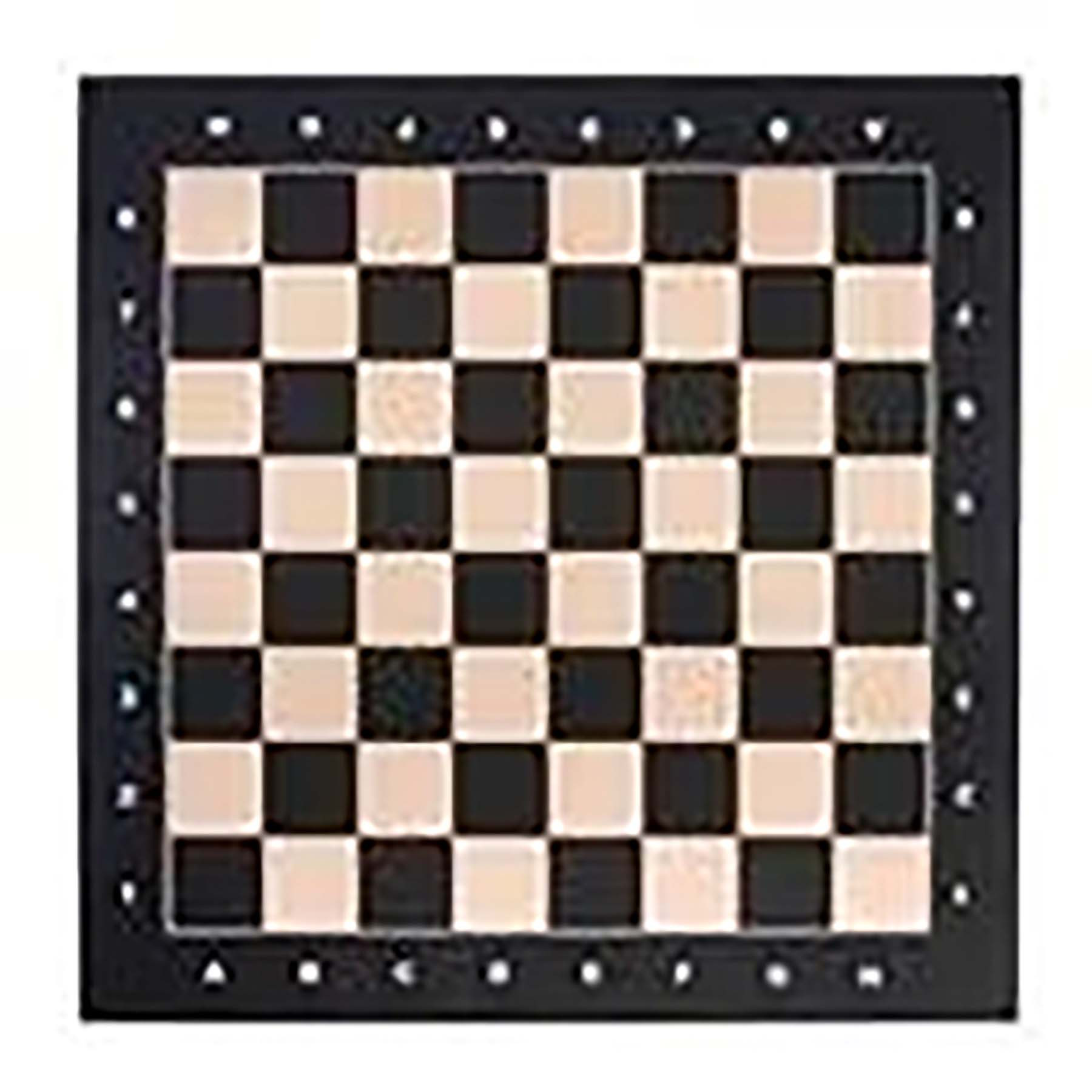 Schaakbord - Ingelegd Esdoorn - 50 x 50 cm - met Cijfers en Letters