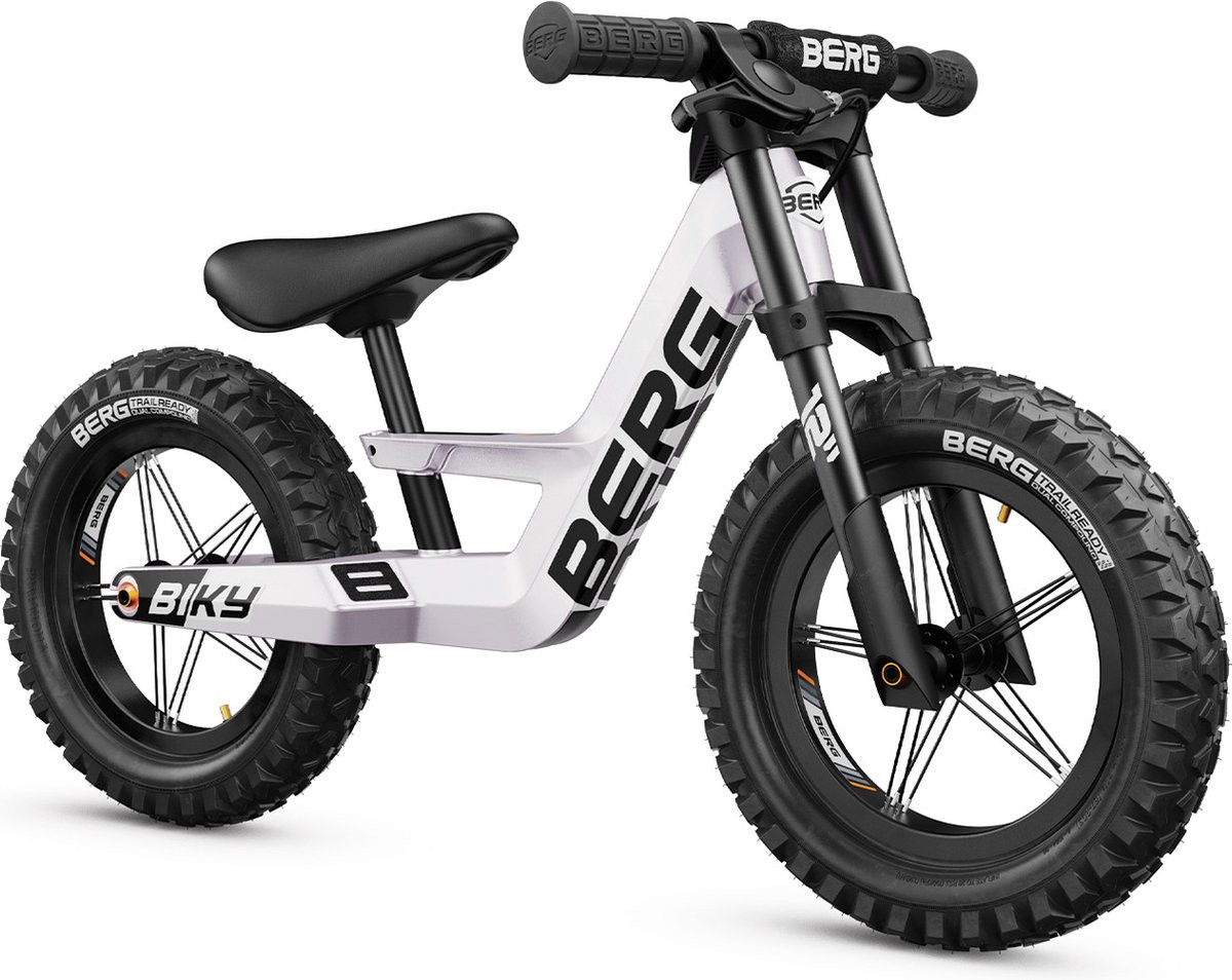 BERG Biky Cross - 12 inch - Loopfiets - met Handrem - Wit