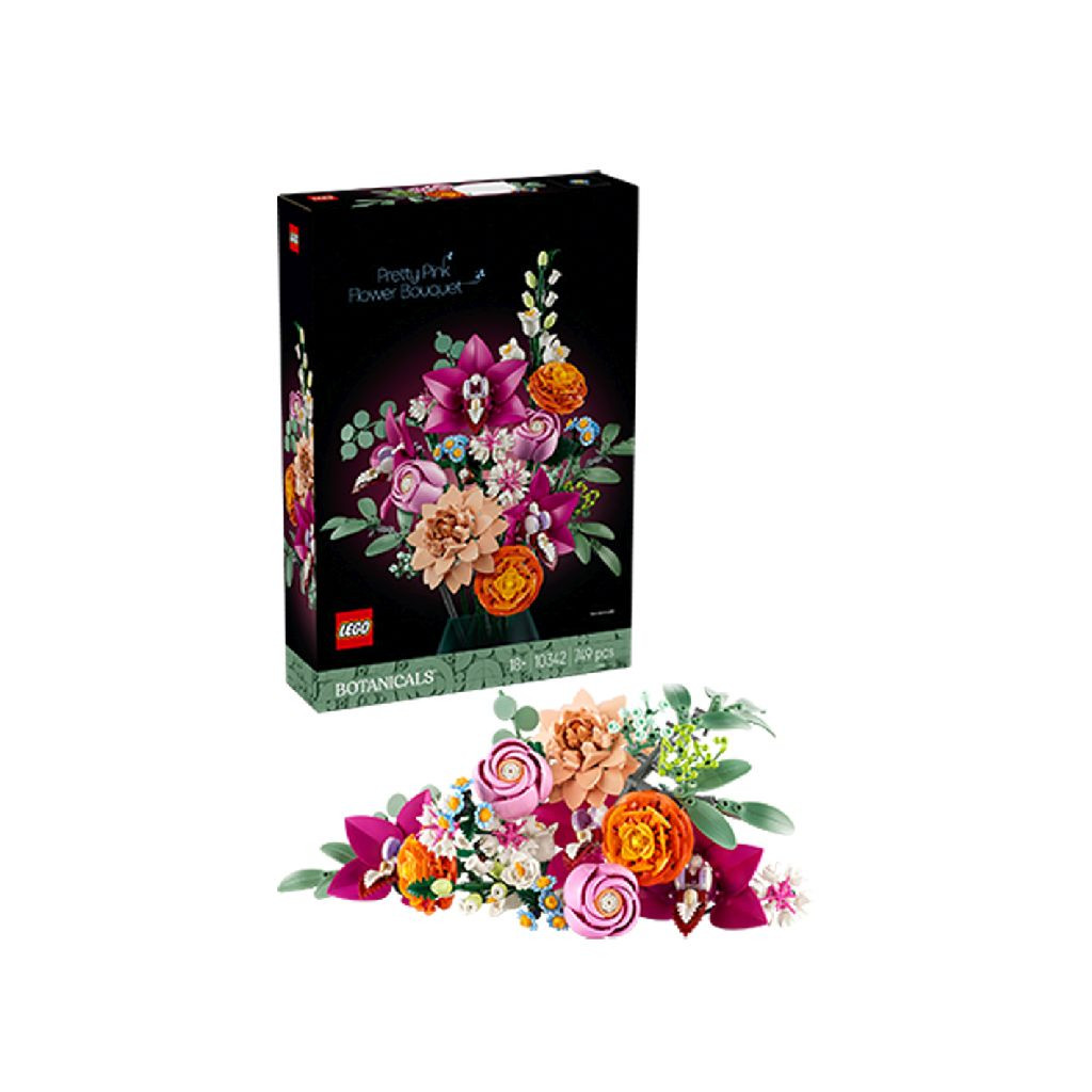 Lego 10342 Icons Botanical Roze Boeket